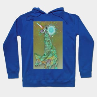 Fractal Diamond Llama Unicorn Hoodie